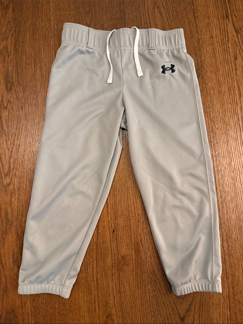 Under Armour Light Gray Kids' Baseball/Softball Joggers with Drawstring